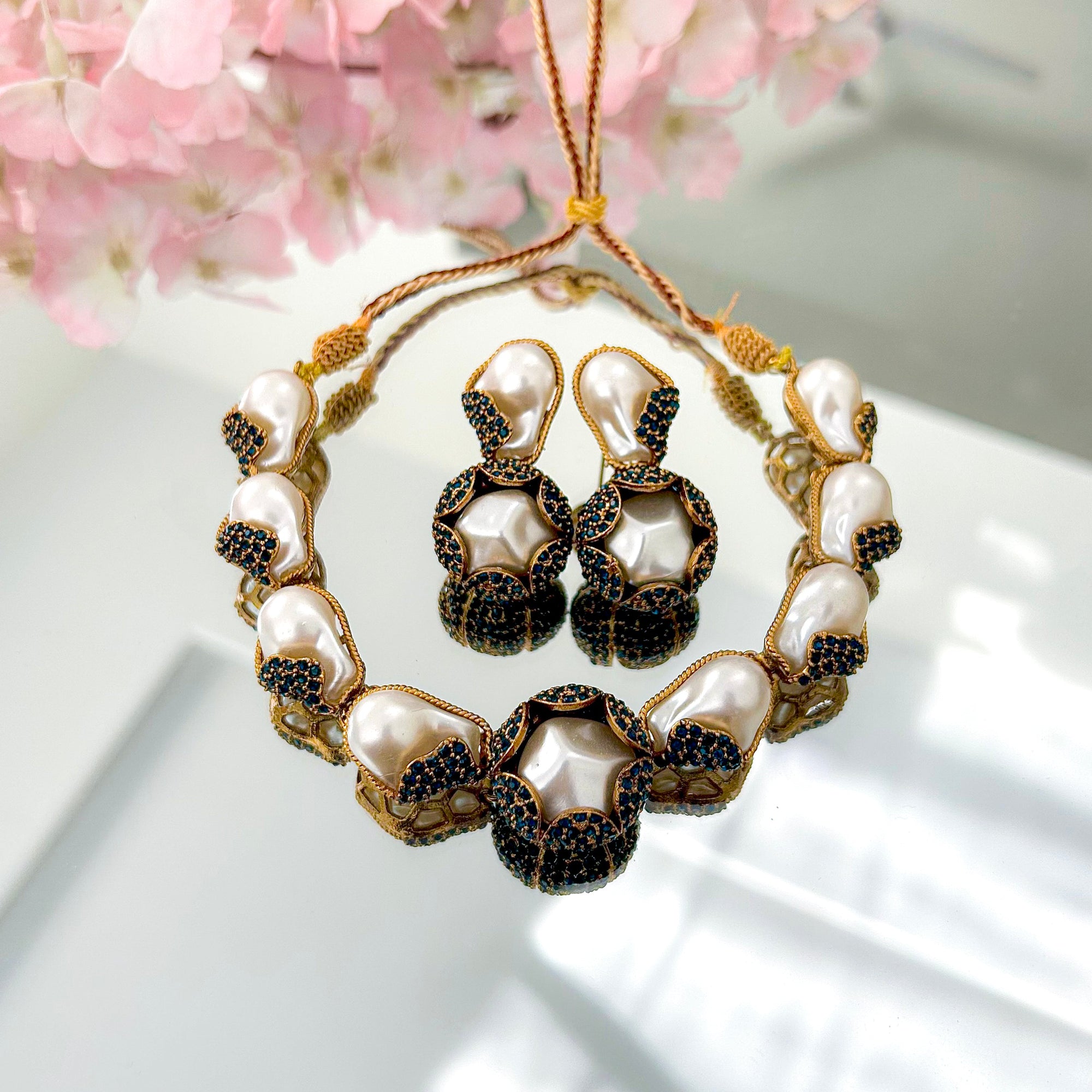 Moti-e-Phool Necklace Set – S-50