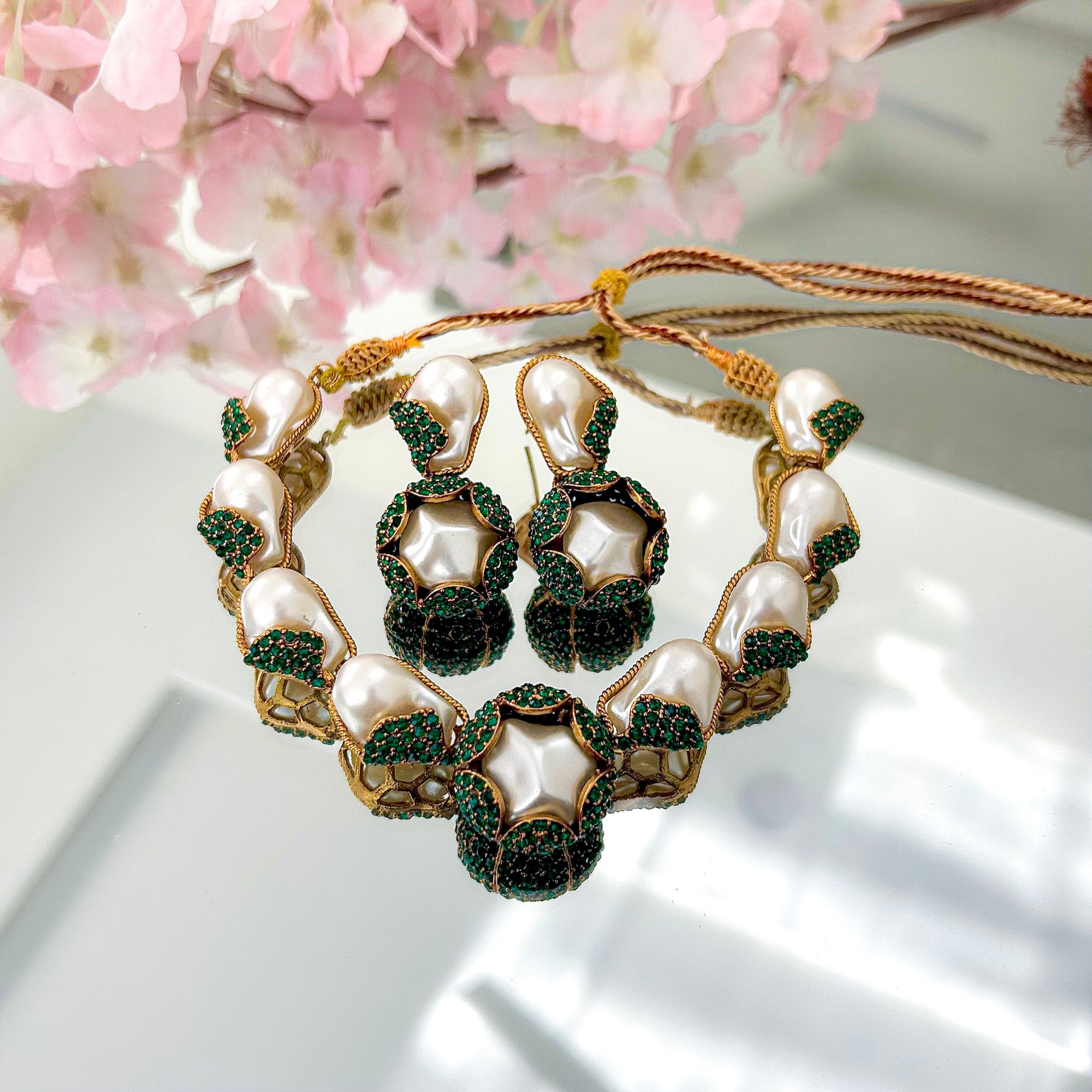 Moti-e-Phool Necklace Set – S-50